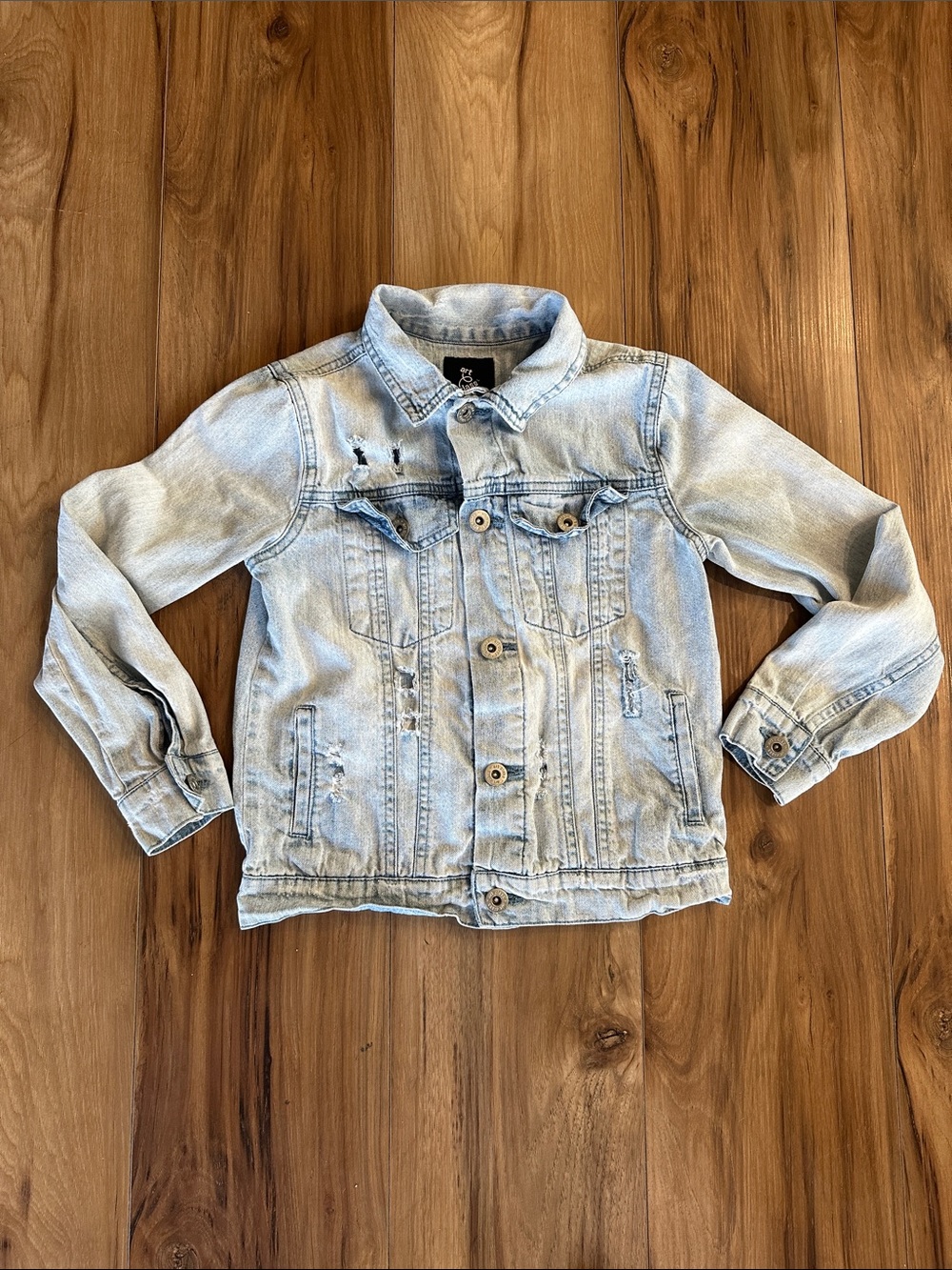 Art Class Light Blue Distressed Kids Denim Jacket
